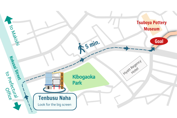 Tsuboya Access Map